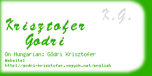 krisztofer godri business card
