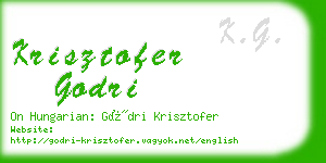 krisztofer godri business card